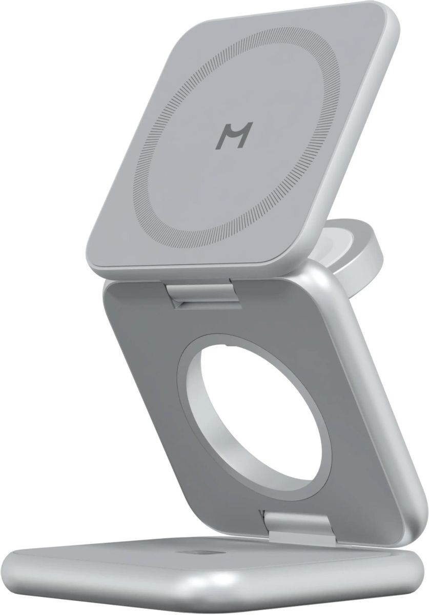 Беспроводное зарядное устройство MAGSSORY fold pro,  USB type-C,  23Вт,  3A,  серебристый [wch063s]
